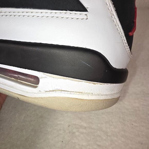 Nike Air Jordan Retro 4 308497-110 White/Red/Black Shoes Men's 8.5 Fire Red EUC - Picture 13 of 16